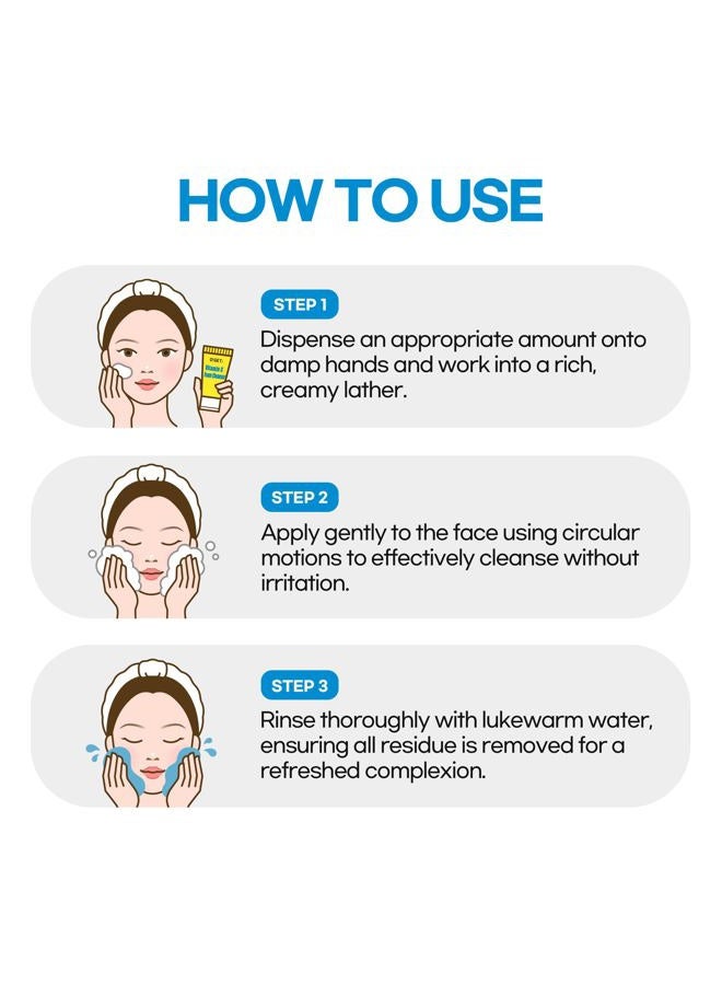 O!Geti Vitamin C Daily Foam Gentle Face Cleanser - Vitalizing Pore Cleanser Moisturises Revitalises for Brighter Clearer Skin - 120g, 4.23 Ounce (Pack of 1) - Image 4
