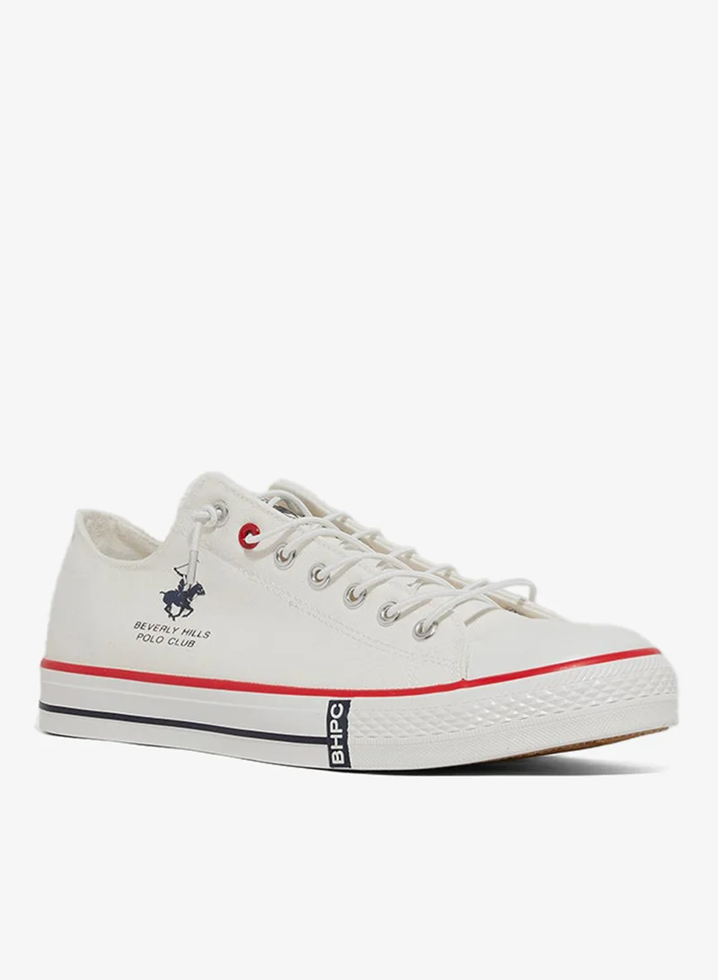 Logo Detail Lace-Up Canvas Shoes