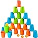 RAINBOW TOYFROG 3in1 Cup Stacking Set Toddler to Young Kids Quick Stacking Cups Game Montessori Stackable Cups to Develop HandEye Coordination Motor Skills and Creative Play Stack Cups and Ball Game Ages 3 - Image 2