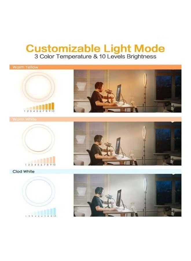 Ring Light With Photography Stand And Remote Control Black - Image 3