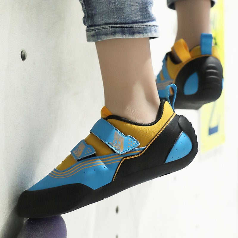 Rock climbing shoes Children's men's and women's bouldering shoes outdoor school Velcro entry indoor training shoes Sports Climbing Speed - Image 5