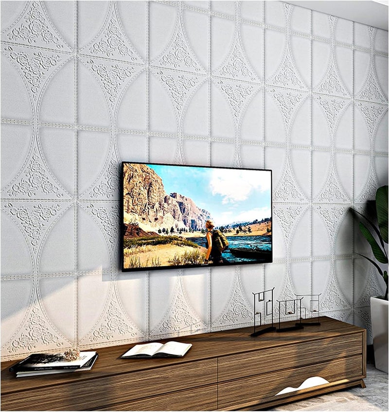 HAXED ورق حائط ثلاثي الأبعاد مقاوم للماء ذاتي اللصق بتصميم طوب من PVC للحوائط، الحجم: 70 × 70 سم، عبوة من 5 - Image 5