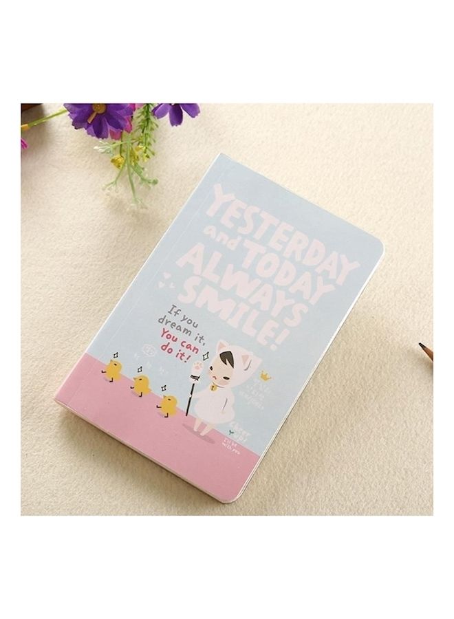 NIBEMINENT Week Plan Diary Notebook Blue/White/Pink - Image 2