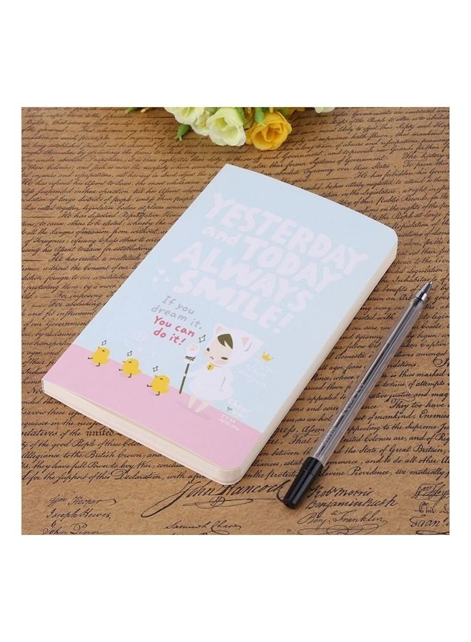 NIBEMINENT Week Plan Diary Notebook Blue/White/Pink - Image 3