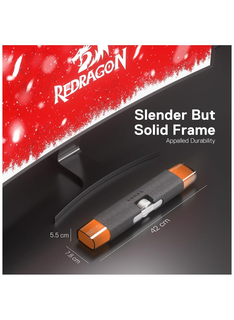 Redragon GS512 Wireless RGB Desktop Speakers, 2.0 PC Computer Stereo Soundbar with BT 5.0/USB Mode, Max 6W x 2 Rich Sound, RGB Backlight - Image 5