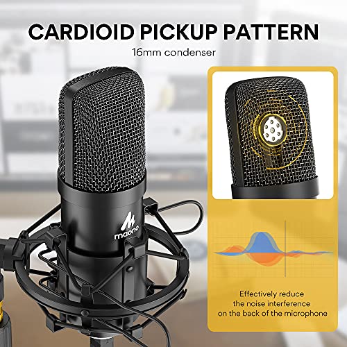Maono ماونو ميكروفون USB كيت 192KHZ/24BIT AU-A04T لبي سي مكثف بودكاست ستريمينغ ميكروفون كارديويد توصيل وتشغيل للكمبيوتر، يوتيوب، تسجيل الألعاب - Image 3