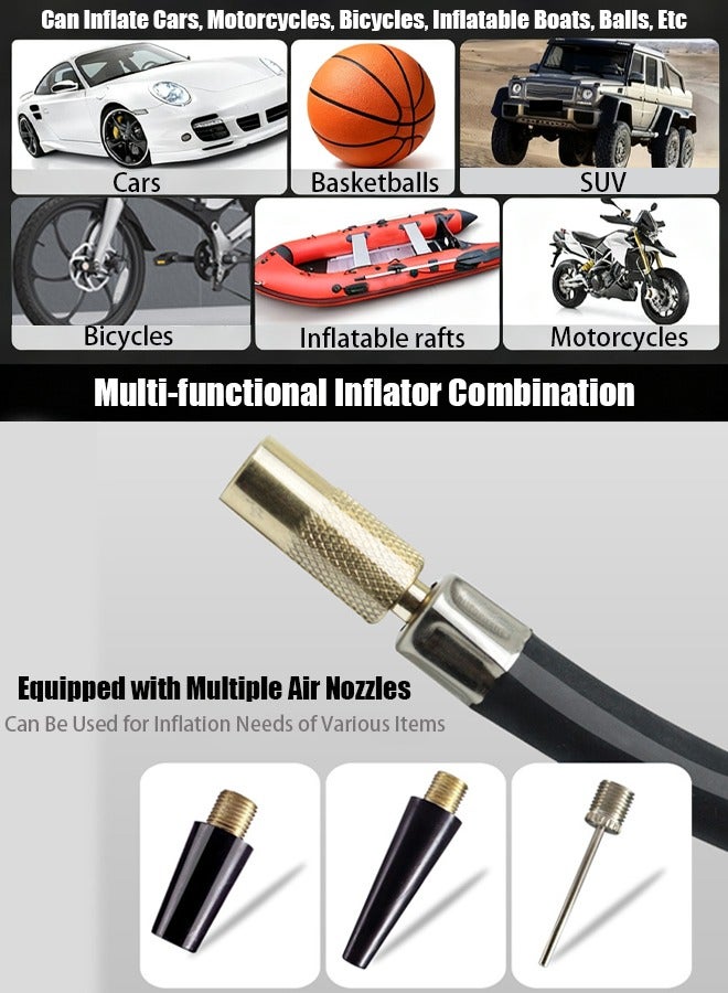 VUCATIN Dual Cylinder Air Compressor Tire Inflator - 12V Portable Air Pump for Car Tires, Bicycles, Sports Balls Motorcycle, Automotive Car Accessories - Image 2
