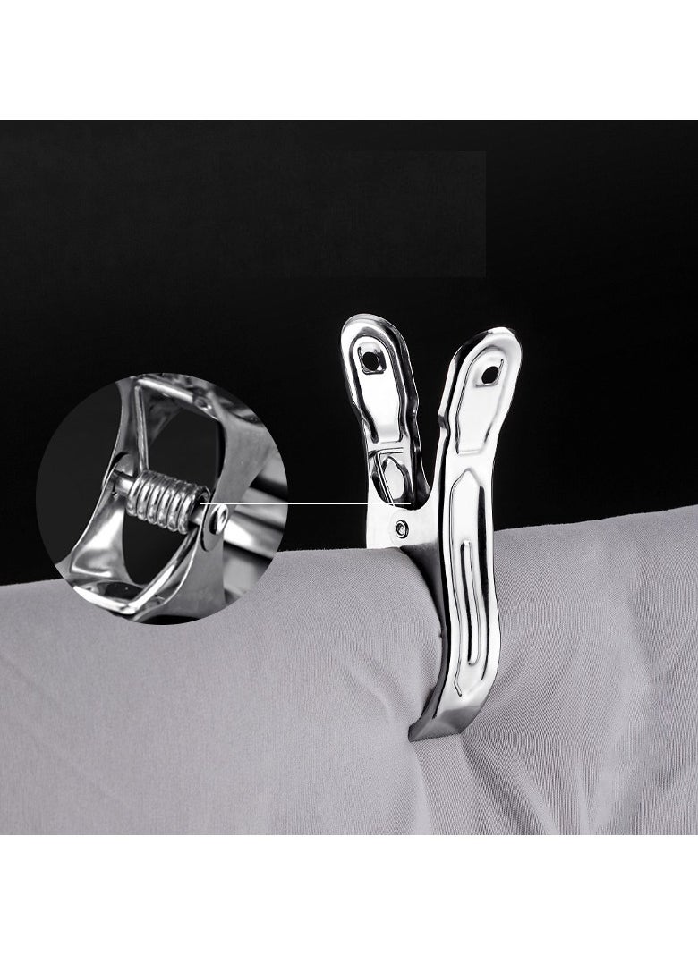 8-Piece Stainless Steel Clothes Clips, Rust-Proof Laundry and Towel Pegs for Outdoor Use, Heavy Duty for Sheets, Blankets, and Thick Clothes - pzsku/ZCD37F50E81982CB0C432Z/45/_/1728899508/0ae5e81c-2ec5-4d84-bc2a-7cb79d2456c6