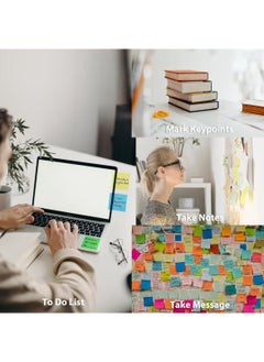 CHU DAI 3 Pads Sticky Notes, Self-Sticky Note Pads Multi Colors, School Supplies Office Products, Writing Memo for Holiday Shop, Teacher Appreciation Xmas Gift and Daily Life Organization  - Image 3