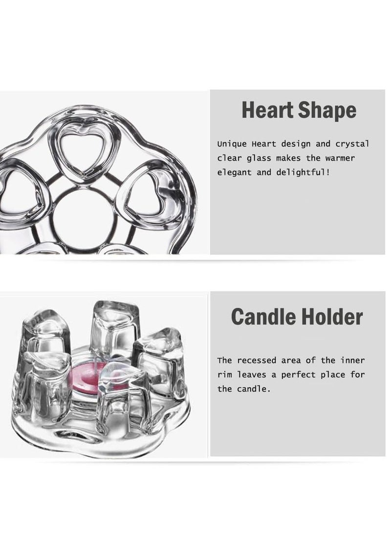 Crystal Clear Glass Teapot Warmer with Stable Holder for Tealight Stand, Ideal for Teapot Sizes Ranging from 400ml to 1200ml