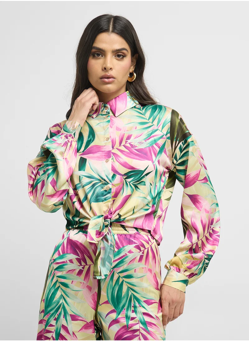 جس Bowed Jun Shirt