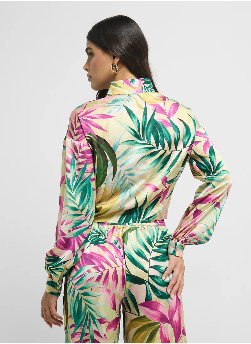 جس Bowed Jun Shirt