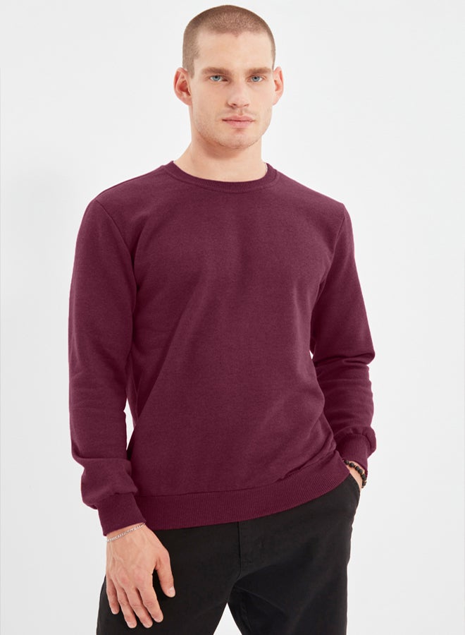 trendyol Claret Red Regular/Normal Cut Inside Polar Fleece/Warm Sweatshirt TMNAW21SW1208 - Image 1