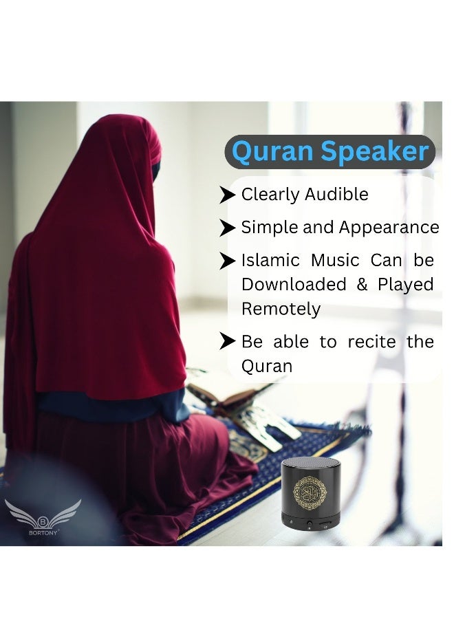 DUSALA Quran Speaker SQ200 Remote Control Bluetooth Quran Speaker Portable Bluetooth Quran Speaker MP3 Player 8GB TF FM Quran Quran Translator USB Rechargeable Speaker Makkah hajj Gifts - Image 2