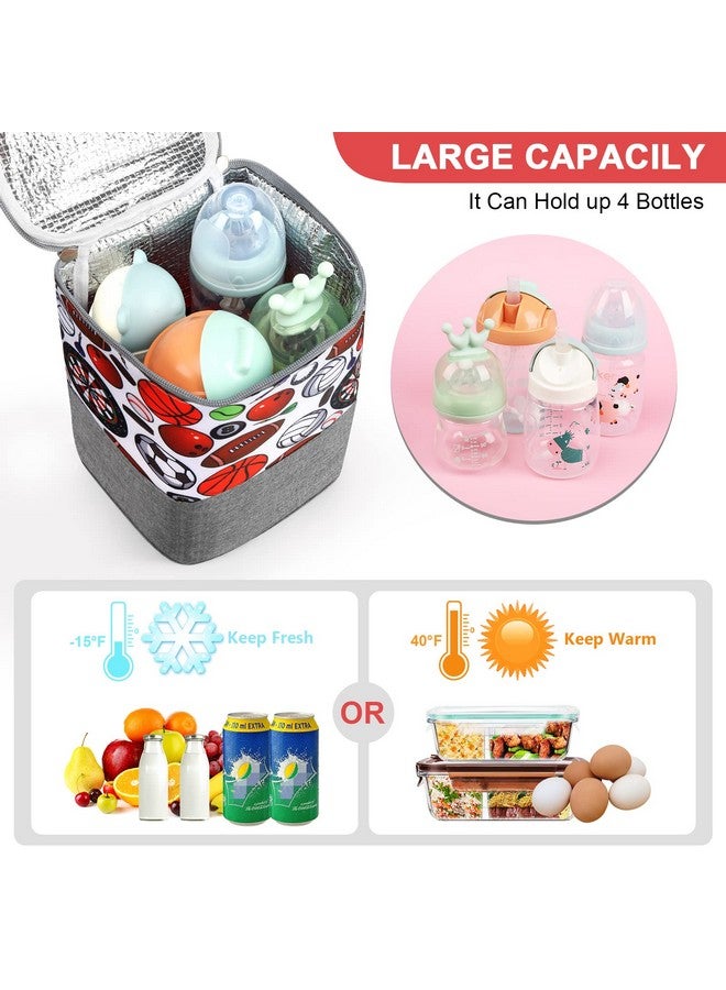 accmor Breastmilk Cooler Bag, Baby Bottle Cooler Bags, Insulated Bottle Cooler Tote Bags On The Go, Fits 4 Large 8Oz Bottles, For Nursing Mom Daycare Travel  - Image 2