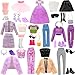 HONLAELLA 24 Pcs Doll Clothes Accessories 8 Set Clothes Including Party Gown Chill Suits Casual Outfits Sport Wear Ballet Dresses for Doll with 8 Shoes 8 Accessories for 115 Inch Girl Dolls Storytelling Set - Image 2