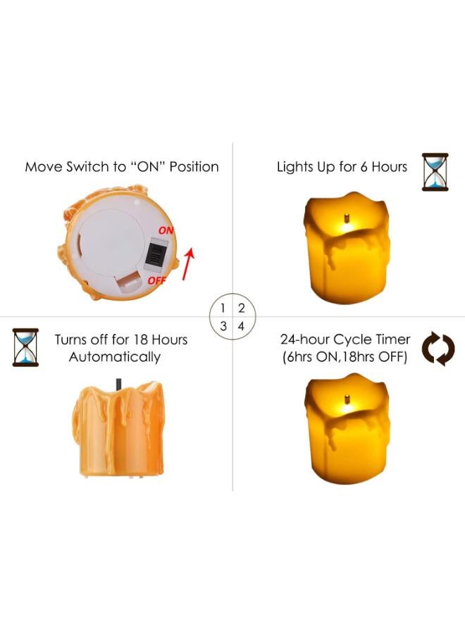 Pack Of 12 LED Flameless Votive Candles - Image 4