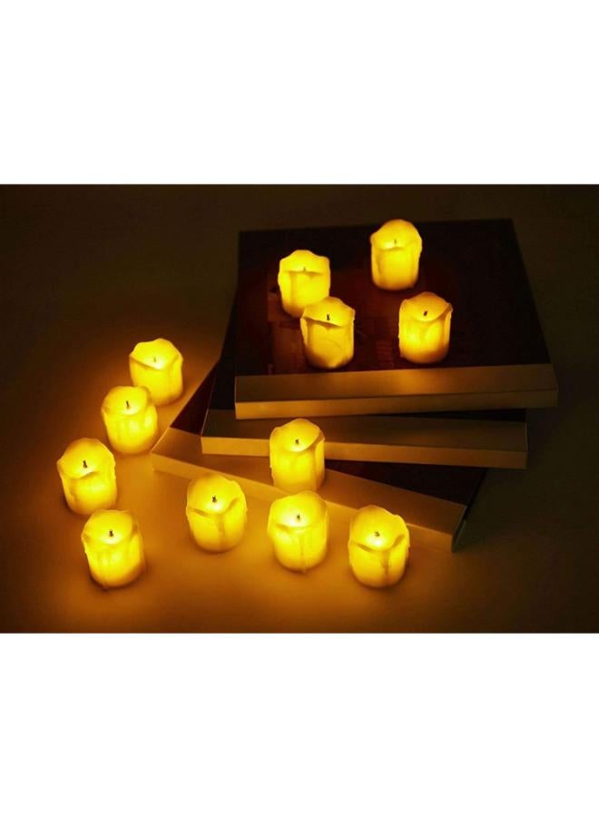 Pack Of 12 LED Flameless Votive Candles - Image 3