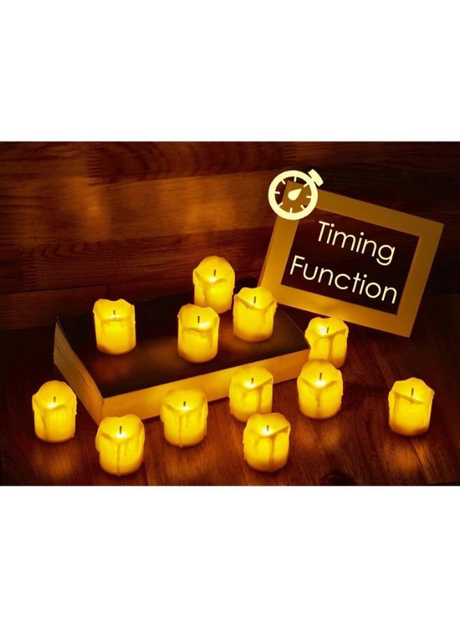 Pack Of 12 LED Flameless Votive Candles - Image 2