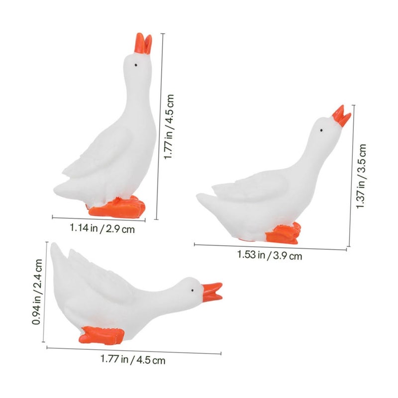 18 Pcs Mini Resin Swan Sculptures Fairy Garden Decor Dollhouse Accessories - Image 3