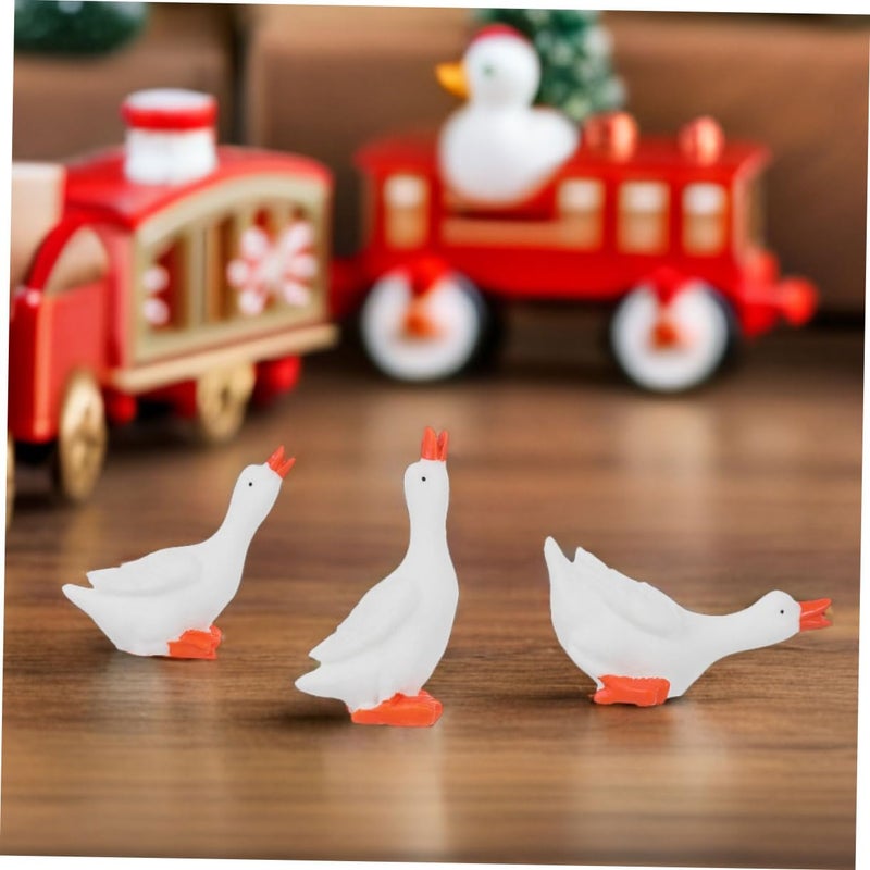 18 Pcs Mini Resin Swan Sculptures Fairy Garden Decor Dollhouse Accessories - Image 5