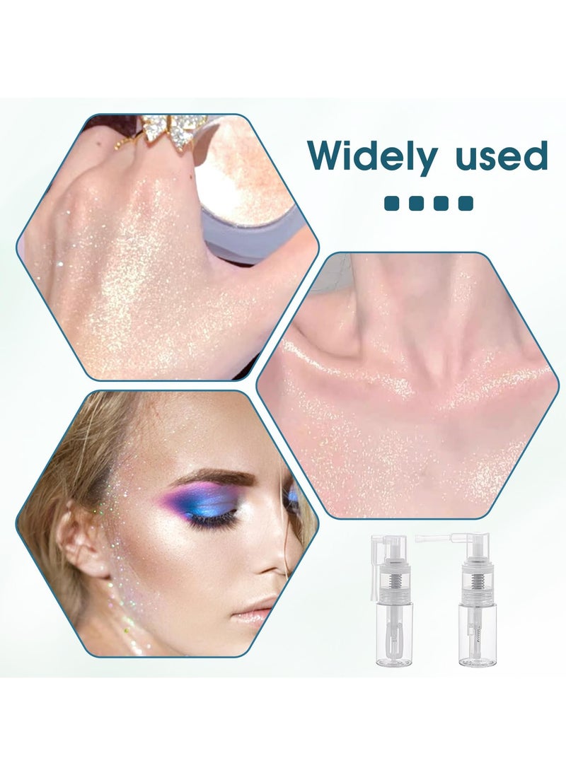 SUNSAR 2Pcs Empty Powder Spray Bottle, Cake Glitter Spray Bottle, Makeup Powder Spray Bottle, Barber Spray Bottle, Dry Powder Spray Bottle for Cakes Craft Scrapbooking Cardmaking  - Image 4