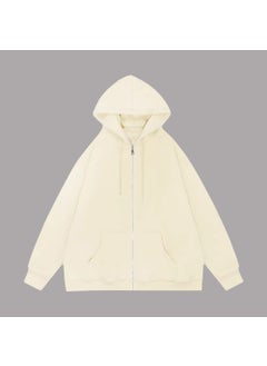 Generic Solid Color Mens Hooded Sweatshirt Blank Cardigan Zippered Hooded Top Training Suite Sport Shoes And Bag Set From China Khakis (short zipper) 
