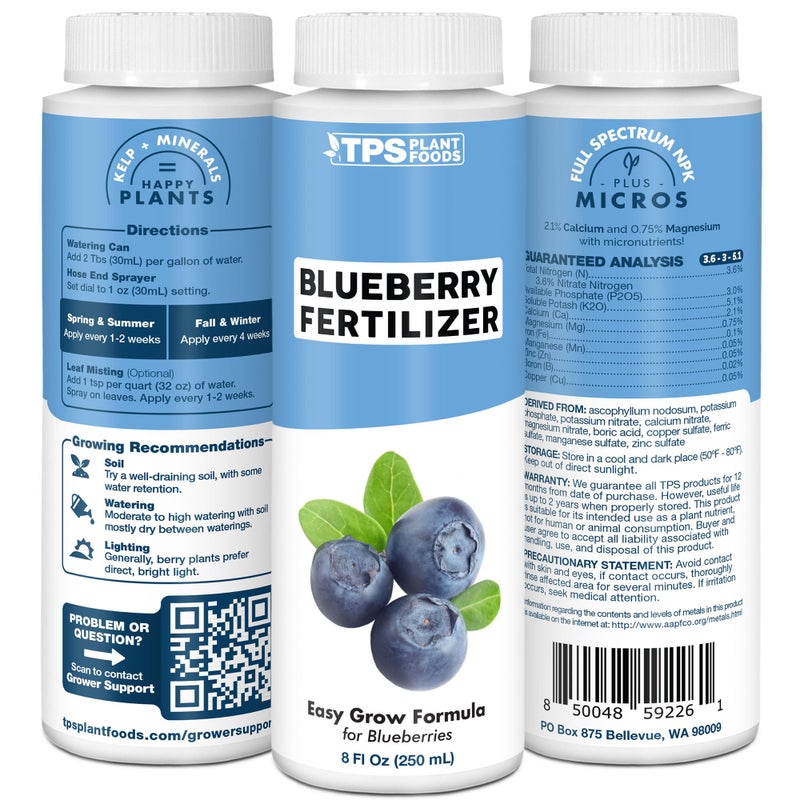 TPS NUTRIENTS Blueberry Fertilizer â€“ Liquid Fertilizer for Blueberry Bushes & Acid-Loving Plants, 1 Gallon - Image 5