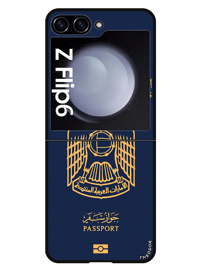 Theodor غطاء واقي مضاد للخدش ومقاوم للصدمات لجهاز سامسونج جالاكسي Z فليب 6 جواز سفر الإمارات 2 - Image 1