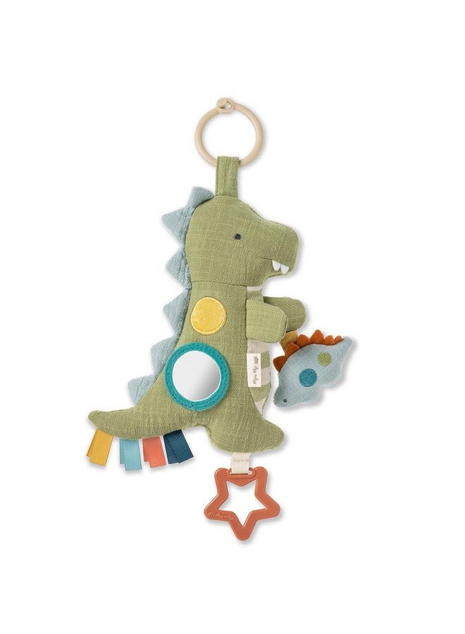 Itzy Ritzy لعبة مقعد السيارة وعربة الأطفال من إيتزي ريتزي بيتي ترافيلر للأطفال - لعبة حسية تطويرية تحتوي على أصوات تمزق ورنين وملمس متعدد - لعبة سفر معلقة للترفيه أثناء التنقل (ديناصور) - Image 1