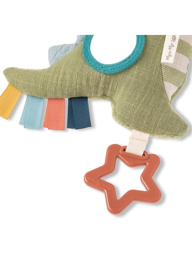 Itzy Ritzy لعبة مقعد السيارة وعربة الأطفال من إيتزي ريتزي بيتي ترافيلر للأطفال - لعبة حسية تطويرية تحتوي على أصوات تمزق ورنين وملمس متعدد - لعبة سفر معلقة للترفيه أثناء التنقل (ديناصور) - Image 3