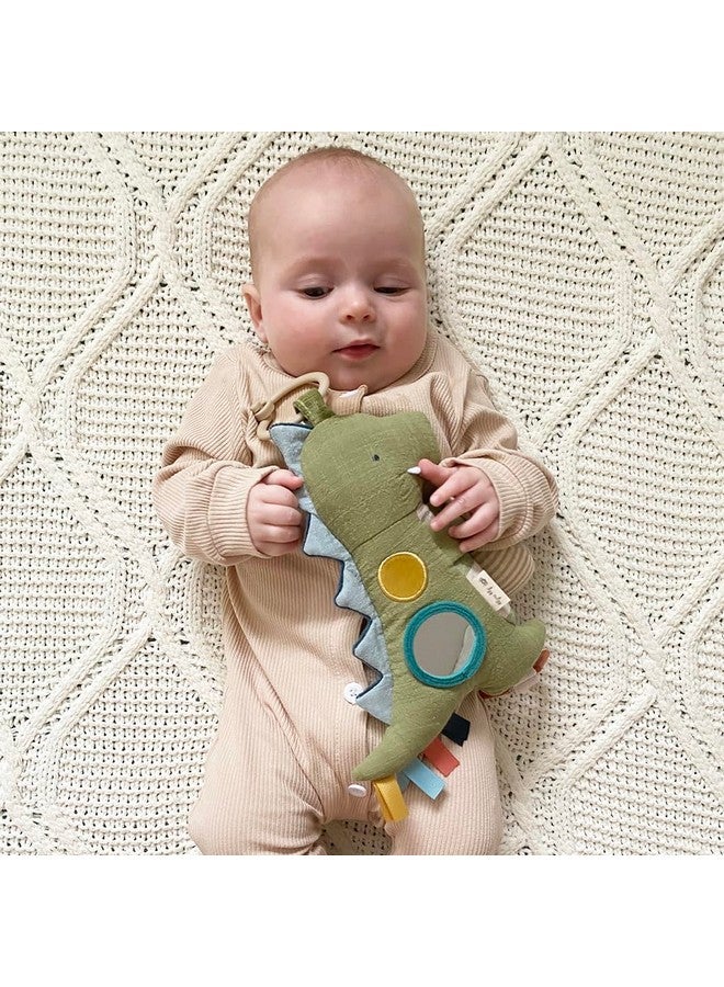 Itzy Ritzy لعبة مقعد السيارة وعربة الأطفال من إيتزي ريتزي بيتي ترافيلر للأطفال - لعبة حسية تطويرية تحتوي على أصوات تمزق ورنين وملمس متعدد - لعبة سفر معلقة للترفيه أثناء التنقل (ديناصور) - Image 2