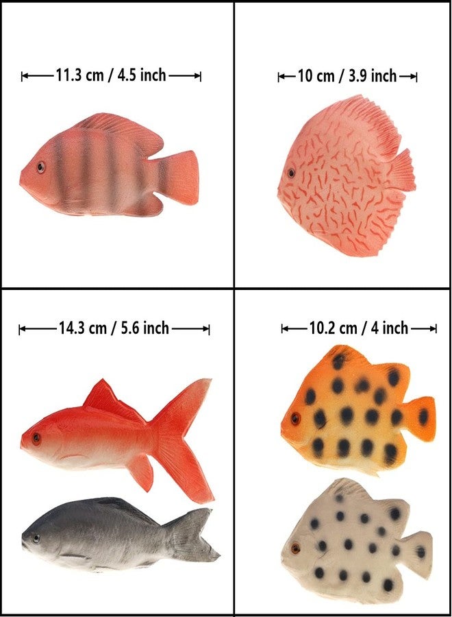 Gresorth 6 PCS Mini Fake Sea Creatures Fish Artificial Toy Food Hanging Model Realistic for Home Party Kitchen Christmas Decoration - Image 2