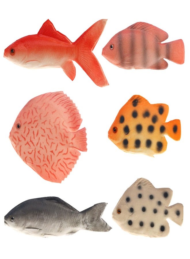 Gresorth 6 PCS Mini Fake Sea Creatures Fish Artificial Toy Food Hanging Model Realistic for Home Party Kitchen Christmas Decoration - Image 1