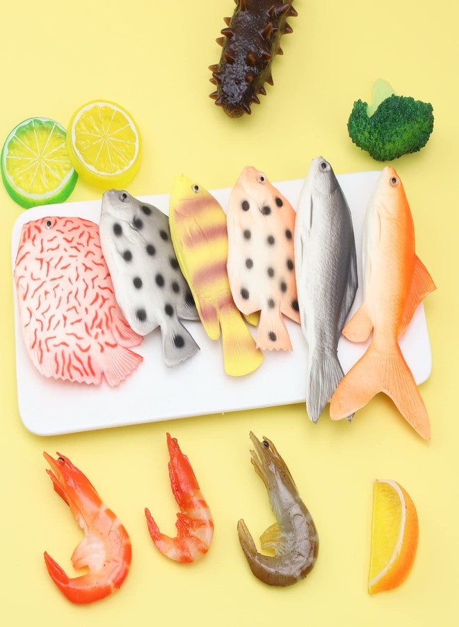 Gresorth 6 PCS Mini Fake Sea Creatures Fish Artificial Toy Food Hanging Model Realistic for Home Party Kitchen Christmas Decoration - Image 4