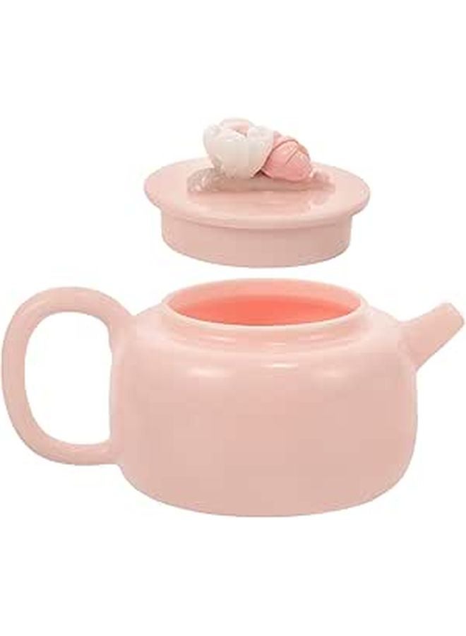 Handmade Floral Ceramic Teapot Chinese Style Portable Heat Resistant Tea Pot for Office Travel - Image 1