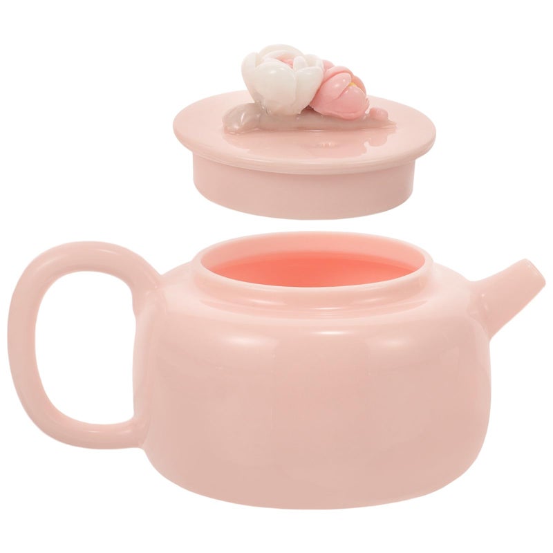 Handmade Floral Ceramic Teapot Chinese Style Portable Heat Resistant Tea Pot for Office Travel - Image 2