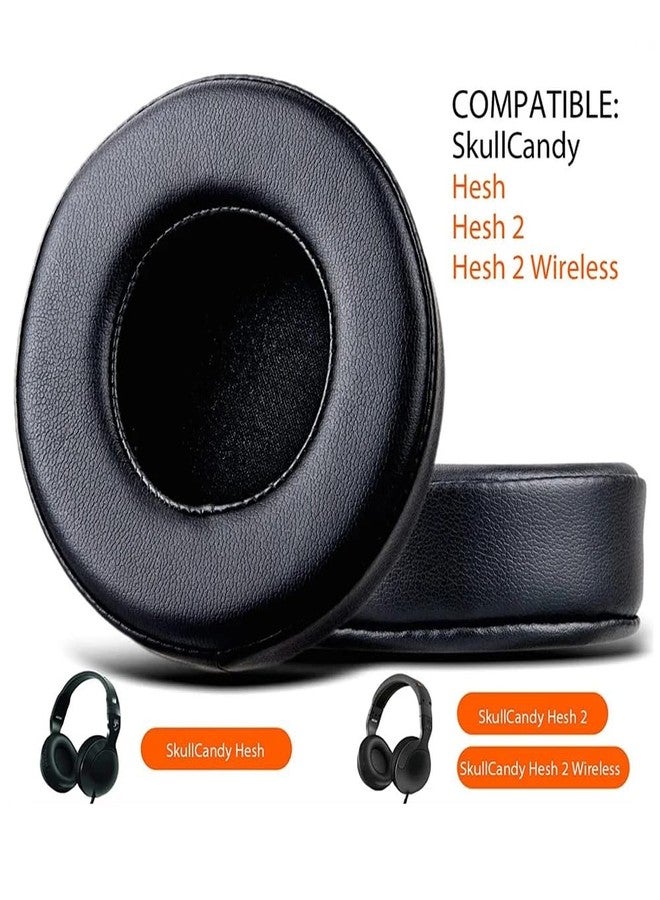 Enegg وسادات أذن بديلة لسماعات Skullcandy Crusher Wireless Crusher Evo Crusher ANC Hesh 2.0 1.0، وسائد أذن من الفوم الناعم، غطاء كوب، جلد بروتين، وسادات أذن، سوداء - Image 2