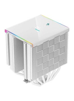 DEEPCOOL AK620 Digital WH Performance CPU Cooler, 6×6 mm Heatpipes, 500~1850 RPM Fan Speed, 68.99 CFM Airflow, ≤28 dB(A) Noise, Fluid Dynamic Bearing, 12 VDC Fan Voltage, Addressable RGB LED, 3-pin & 9-pin USB 2.0 Connector, Digital Status Screen, ARGB LED Strips, White | R-AK620-WHADMN-G  - Image 5