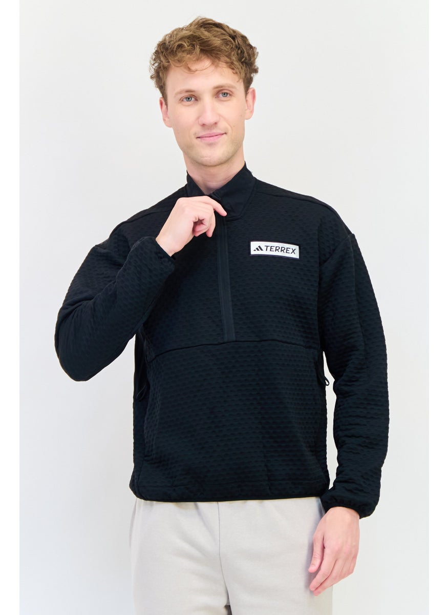 Adidas Men Sportswear Fit Long Sleeves Hiking Jacket, Black  - Image 1