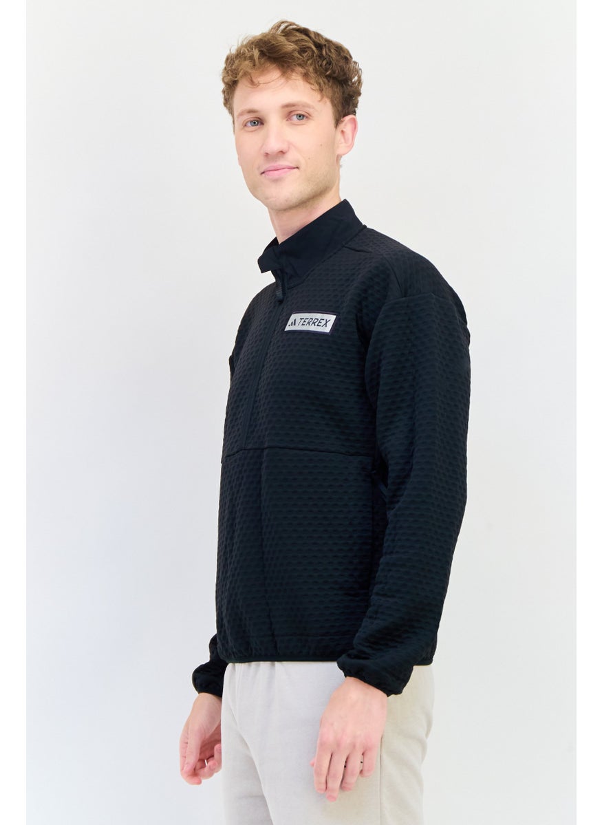 Adidas Men Sportswear Fit Long Sleeves Hiking Jacket, Black  - Image 2