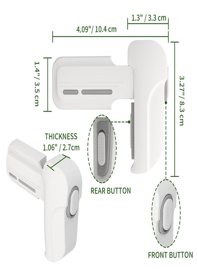 Snowharp Updated Child Proof Freezer Door Latches to Keep Closed, Baby Safety Refrigerator/Fridge Door Lock for Kids, no Tools Needed or Drill (White2) - Image 2