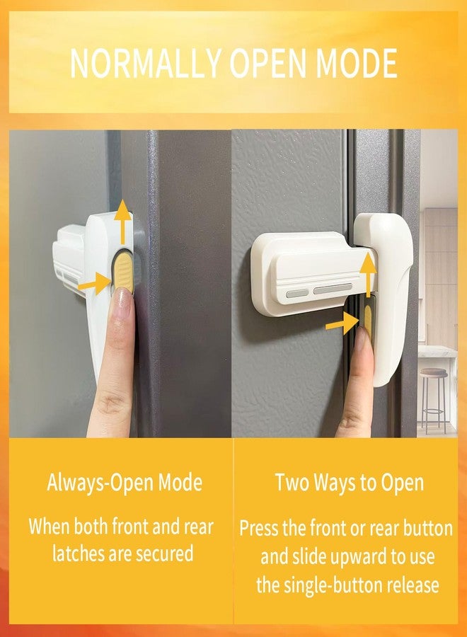 Snowharp Updated Child Proof Freezer Door Latches to Keep Closed, Baby Safety Refrigerator/Fridge Door Lock for Kids, no Tools Needed or Drill (White2) - Image 4