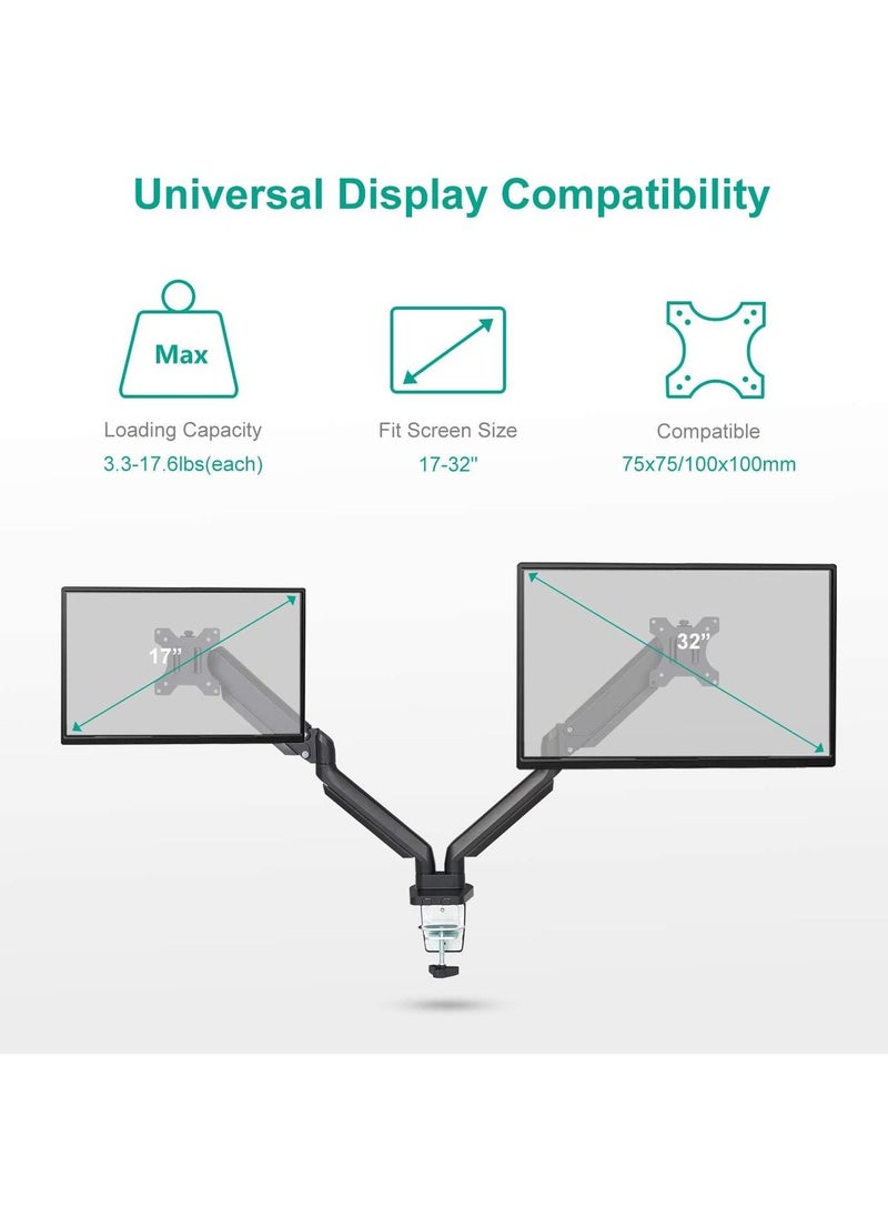 Generic - EleTab Dual Monitor Mount Stand - Height Adjustable Monitor Arm Stand - Image 1