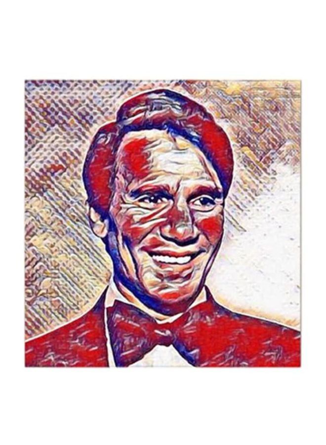 RYN Abdel Halim Hafez MDF Wall Art Multicolour 30x30centimeter - Image 1