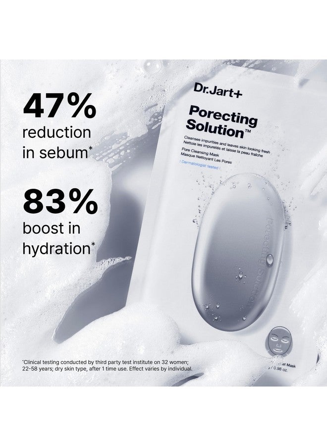 Dr.Jart+ Dermask Porecting Solution Face Mask | Sheet Mask for Oily Skin | Korean Skin Care | Charcoal Face Mask, 5 Pack - Image 4