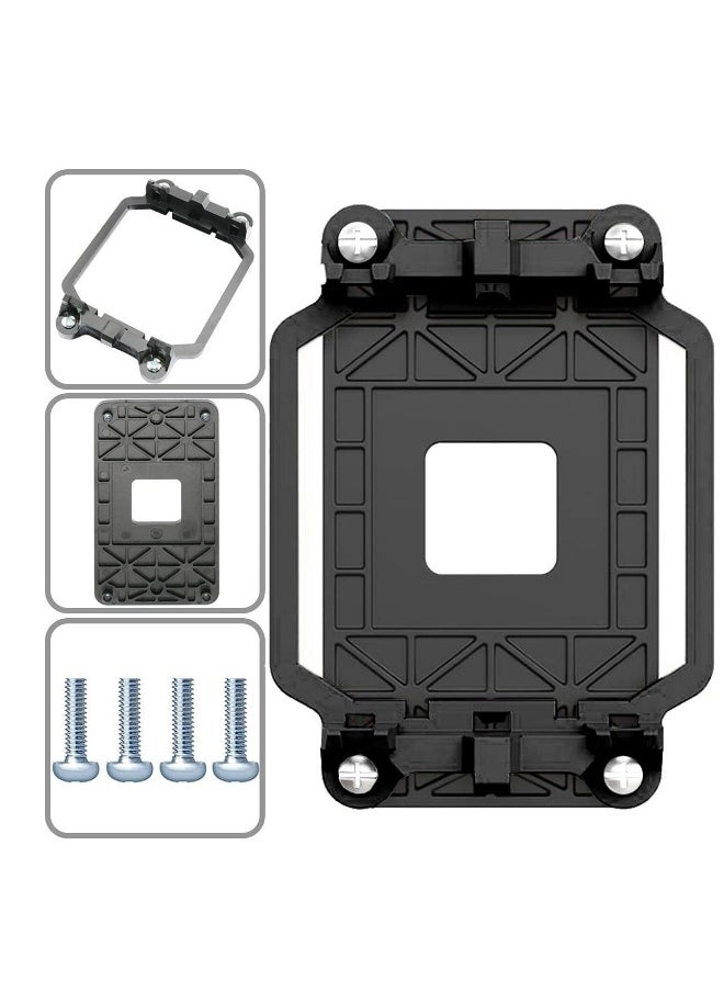 Generic - 5 PCS CPU Fan Bracket Base for AM2 AM3, Outstanding CPU Cooler Retention Bracket, Black Motherboard Heatsink Fan Stand, Suitabel for AMD AM2 AM3 - Image 1