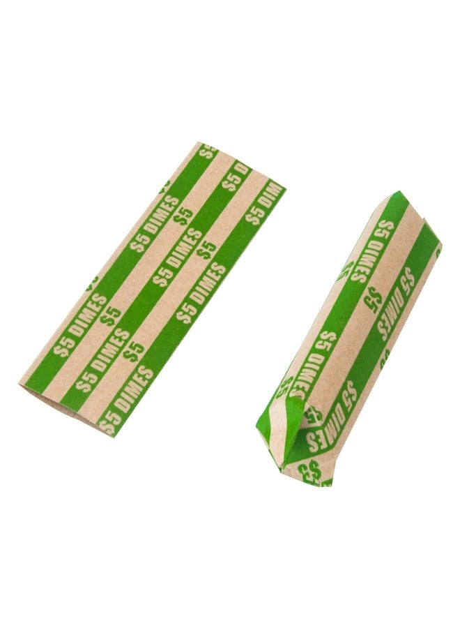 L LIKED 105 Pcs Dimes Flat Striped Coin Wrappers Dimes Coin Holder, Convenient Dimes Storage Coin Wrapper -Dimes - Image 2