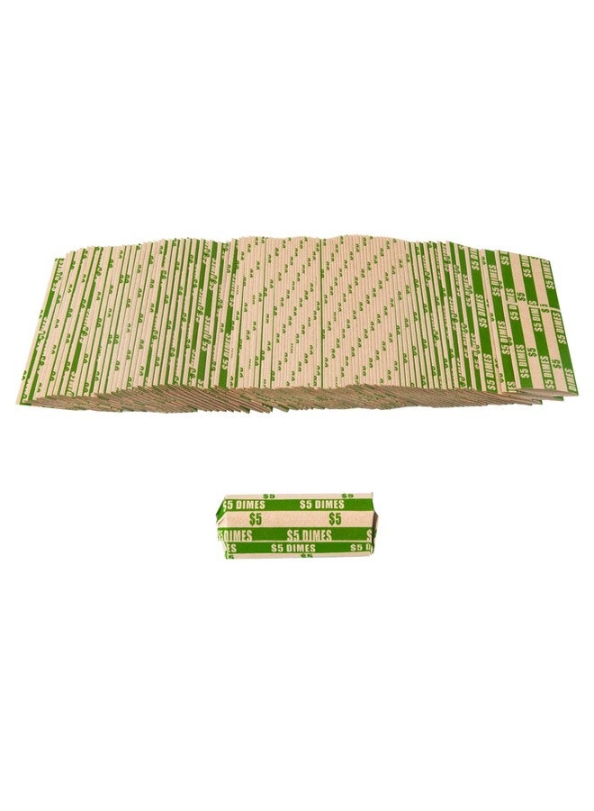 L LIKED 105 Pcs Dimes Flat Striped Coin Wrappers Dimes Coin Holder, Convenient Dimes Storage Coin Wrapper -Dimes - Image 4