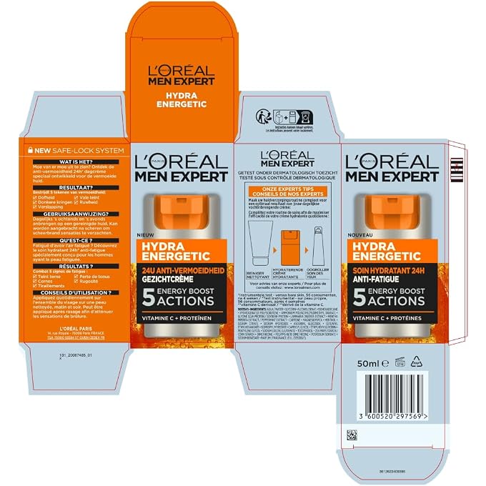 STRBOXONG LOral Paris Men Expert Hydra Energetic Moisturizer, 50ML - Image 3